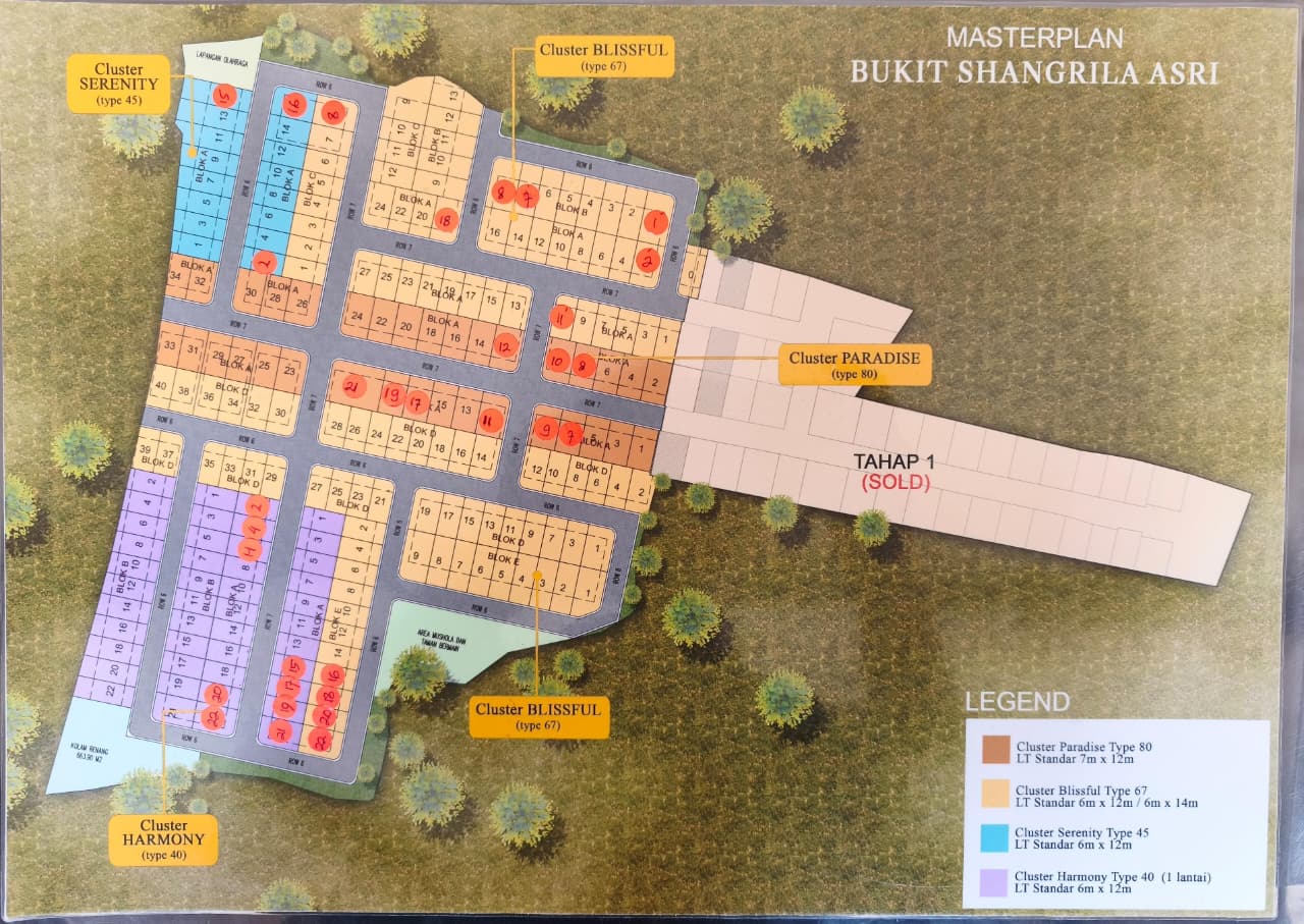 Denah Perumahan Bukit Shangrilla Asri